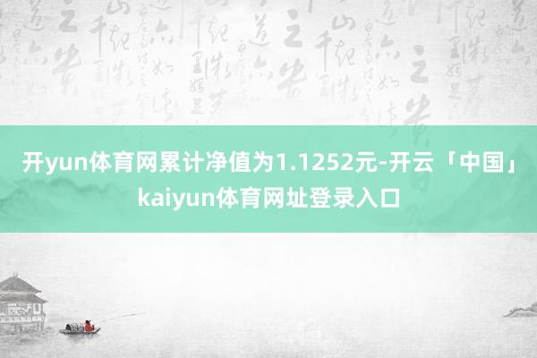 开yun体育网累计净值为1.1252元-开云「中国」kaiyun体育网址登录入口